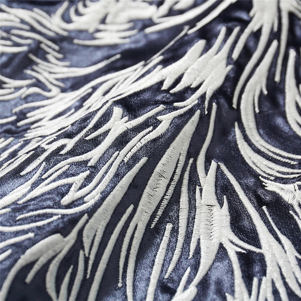 Roaring Spirit Reversible Bomber – Embroidered Mythic Lion & Sakura Jacket.