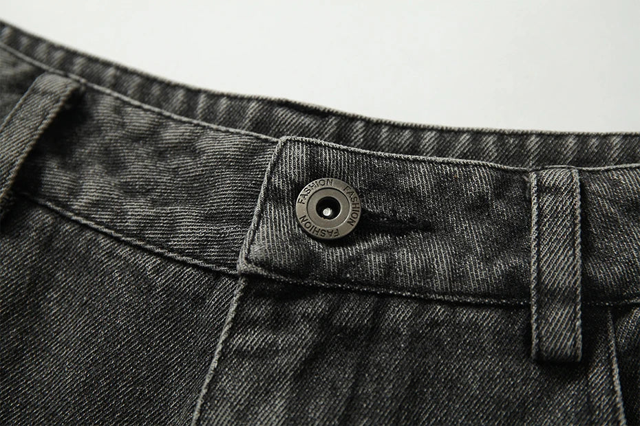 Manga Graphic Distressed Denim shorts.
