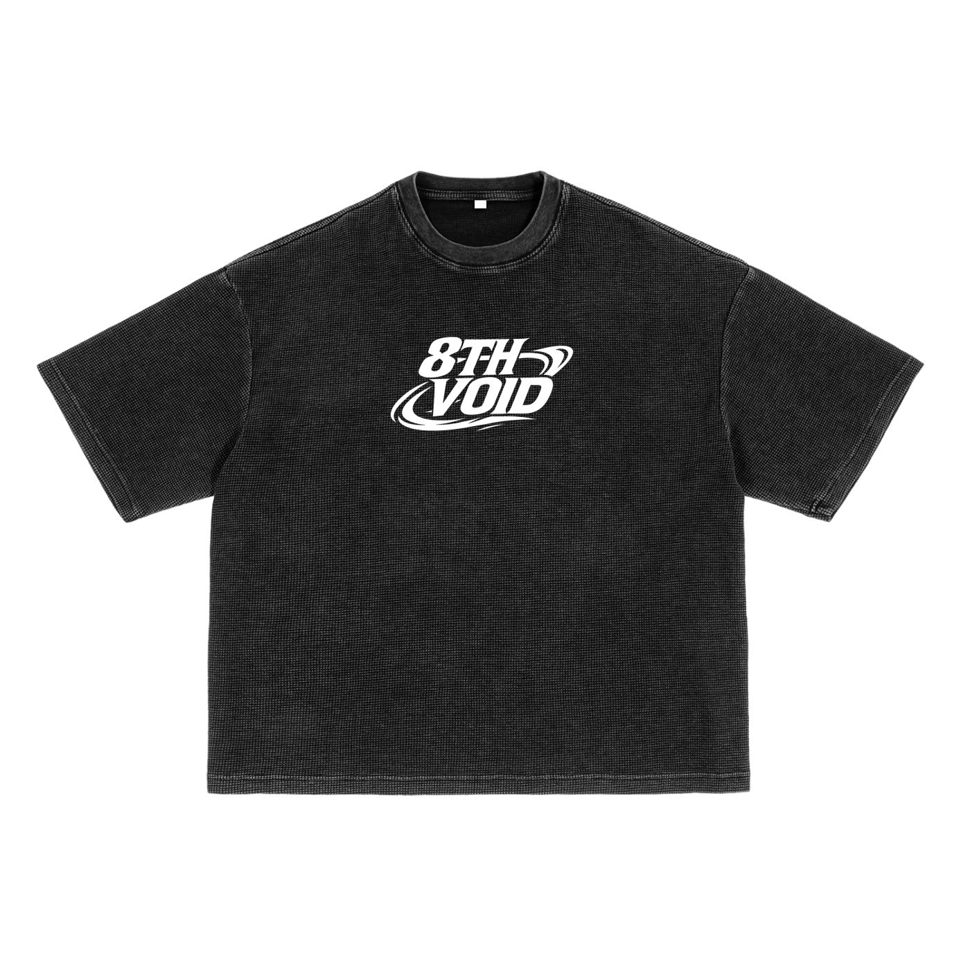 Waffle-Texture Washed Boxy T-Shirt