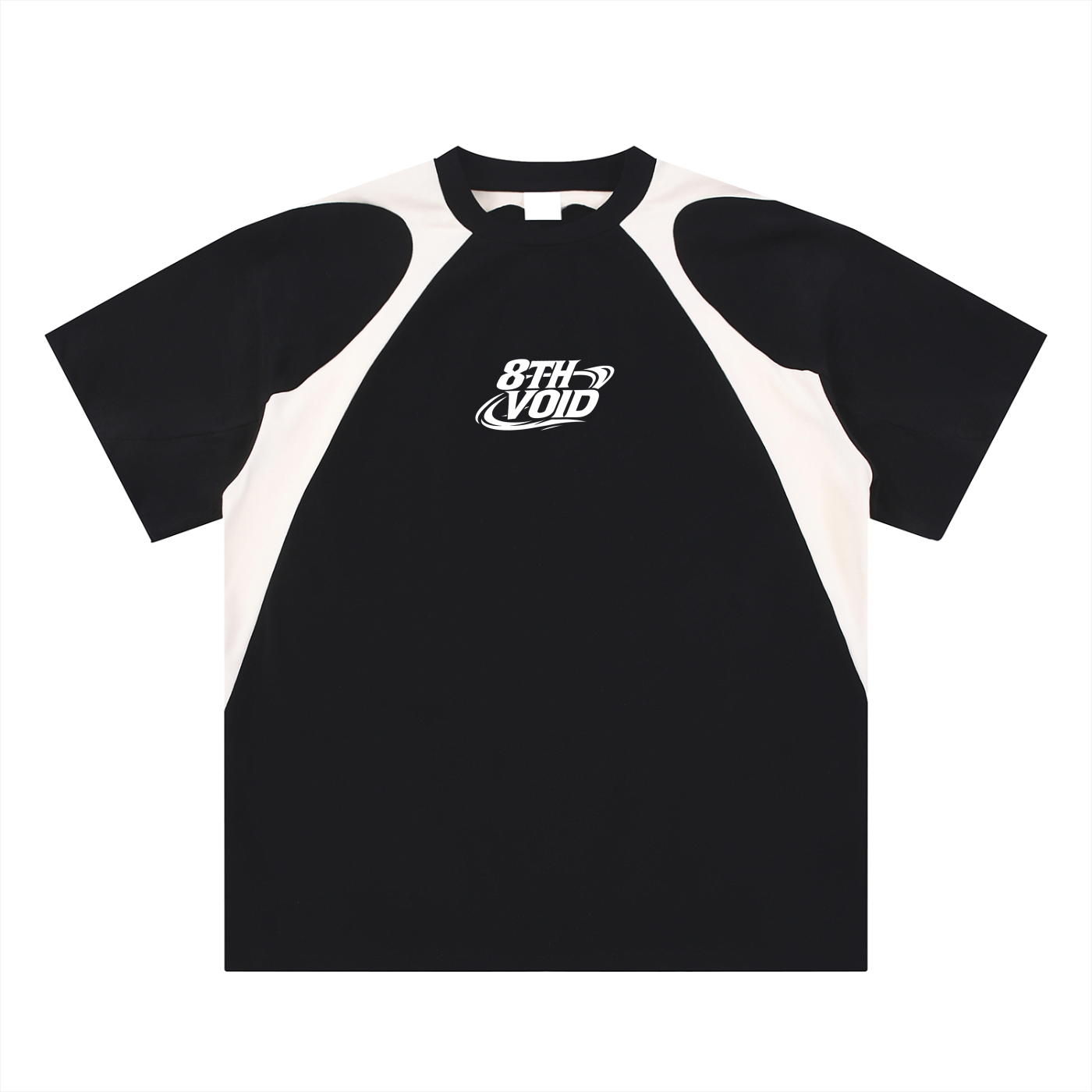 Contrast Panel Cotton T-Shirt