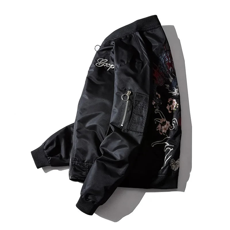 Tiger Dragon Clash Bomber Jacket.