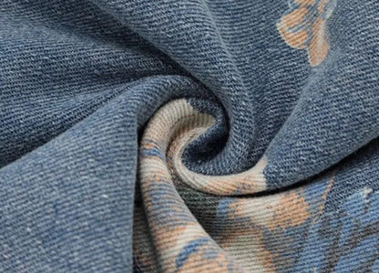 Bloom Breeze – Floral Denim Jeans.