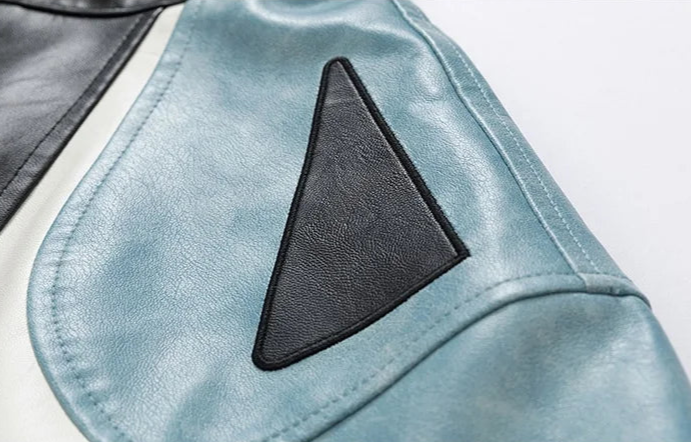 Faux Leather Zipper Jacket.