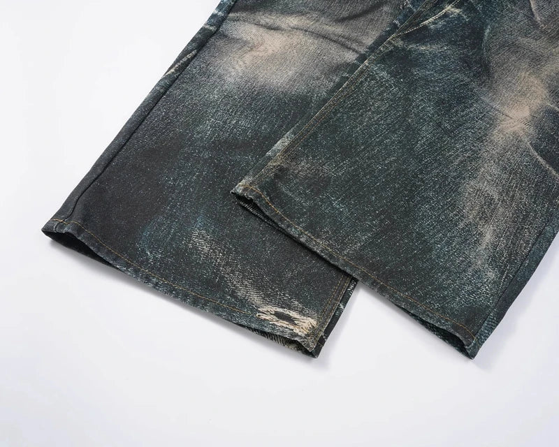 Chain Reaction – Graphic Print Denim Jeans.