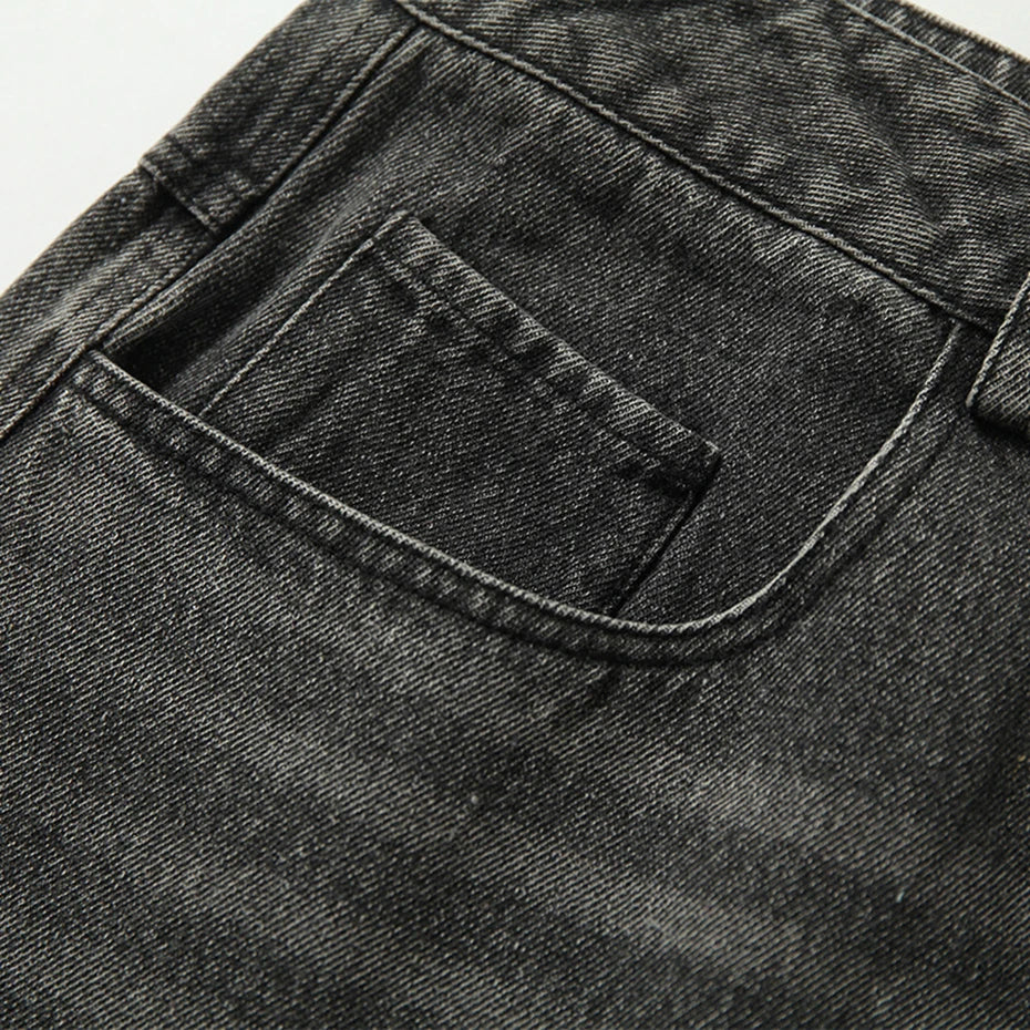 Manga Graphic Distressed Denim shorts.