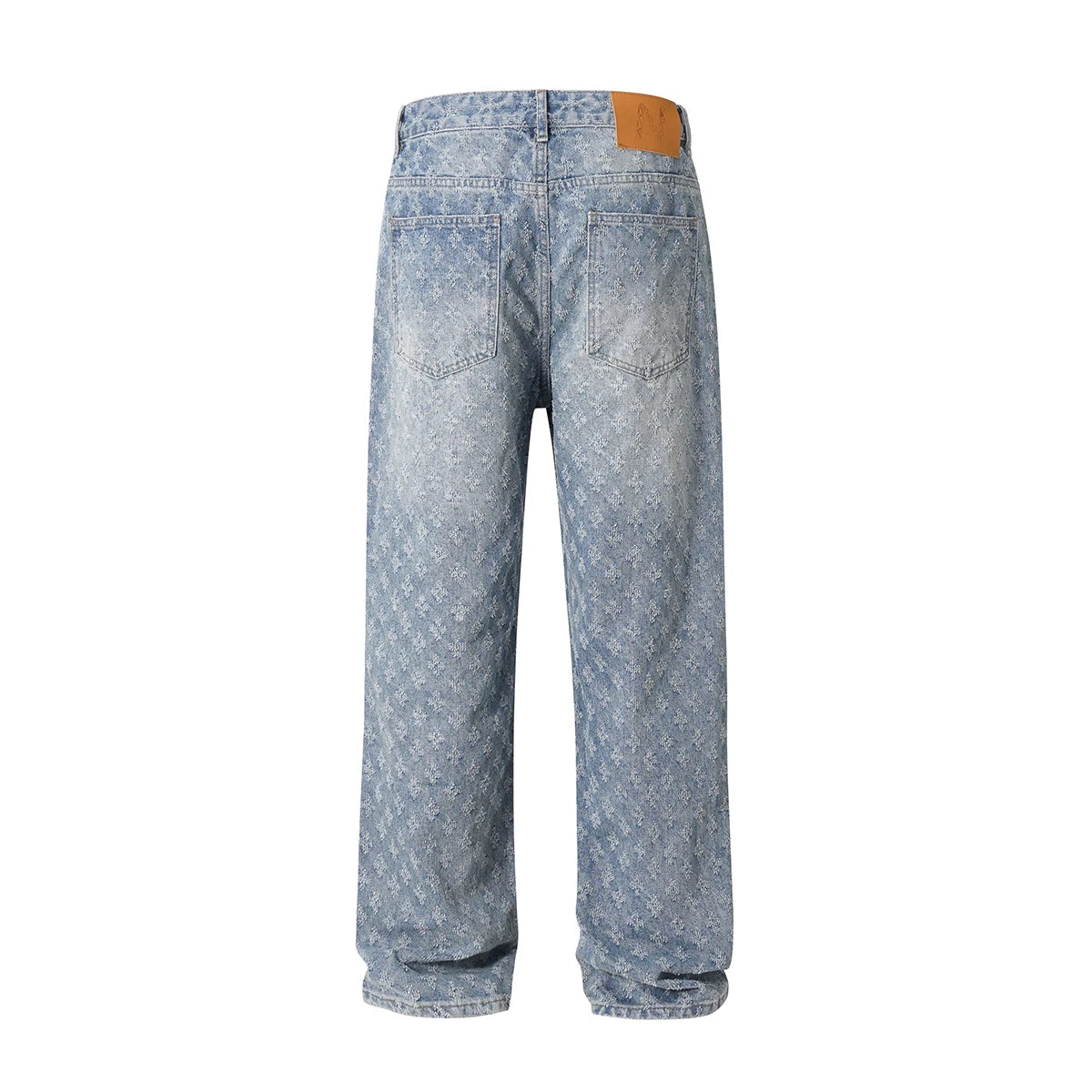 All-Over Monogram Washed Denim Jeans.