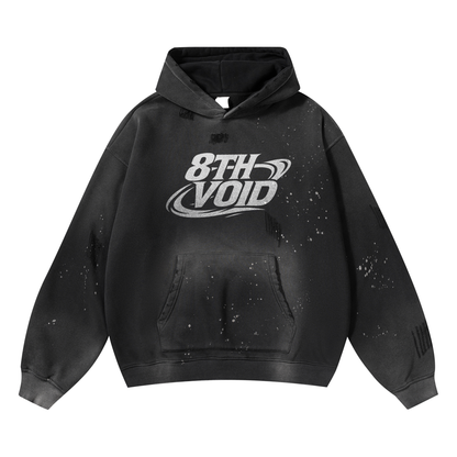 Vintage Wash Frayed Fleece Hoodie